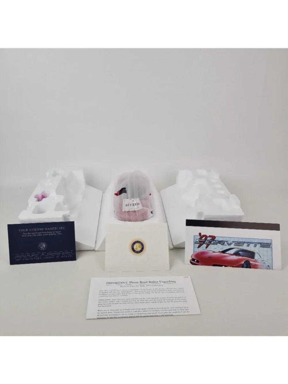 Franklin Mint Precision 1997 Chevrolet Corvette Red 1:24 Die Cast B11WW95